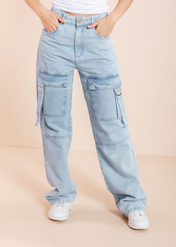 Calça Cargo Jeans Alicia Pkd
