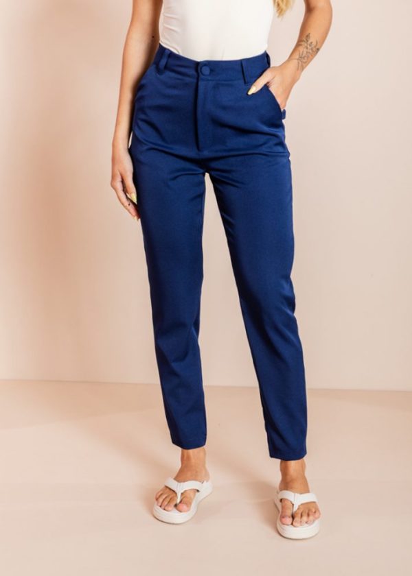 Calça Alfaiataria Azul Marinho Luna Pkd