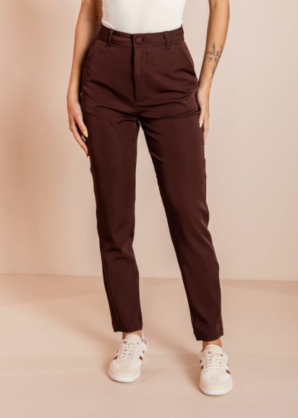 PRÉ VENDA | Calça Alfaiataria Marrom Luna Pkd