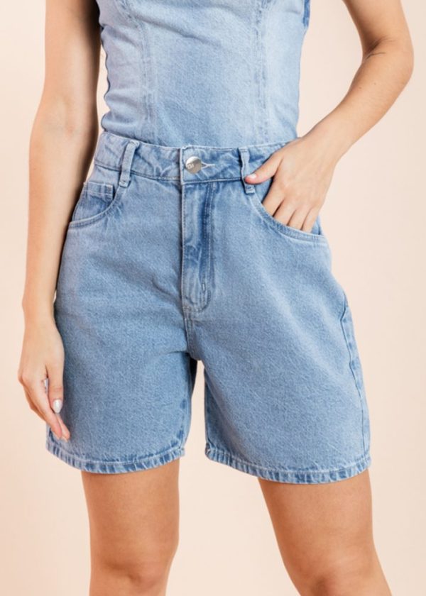 Shorts Meia Coxa Jeans Louise Pkd