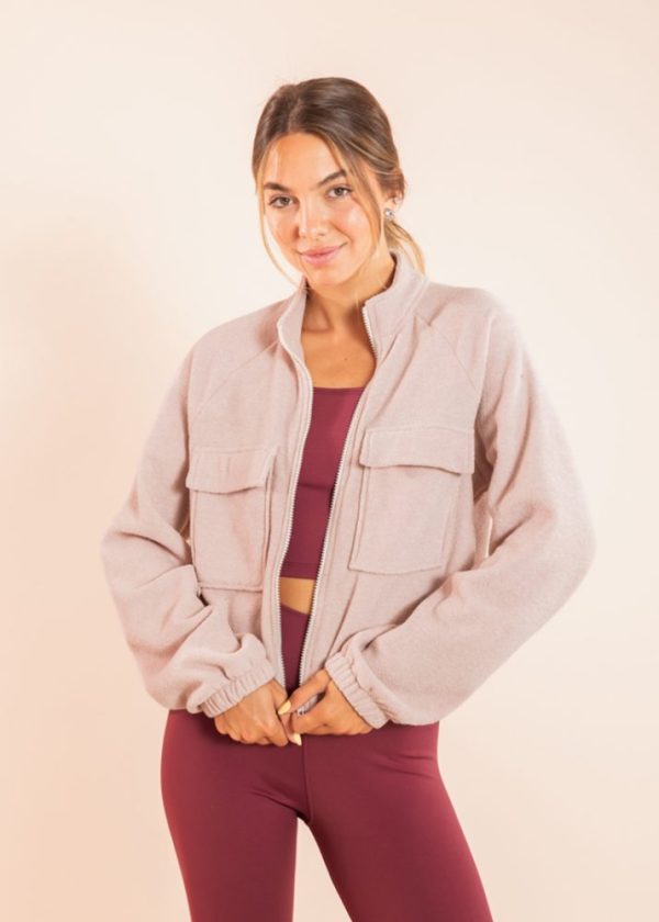 Casaco Bomber Plush Rosa Blush Soul Pkd
