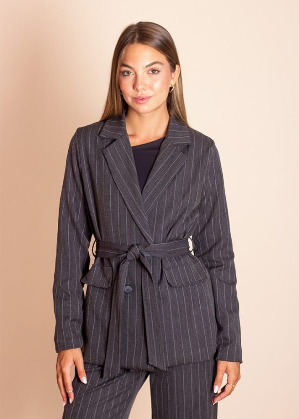 Blazer Risca de Giz Transpasse Antonia Pkd