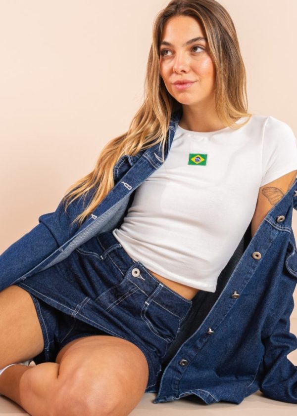 Baby Tee Brasil Off White Pkd